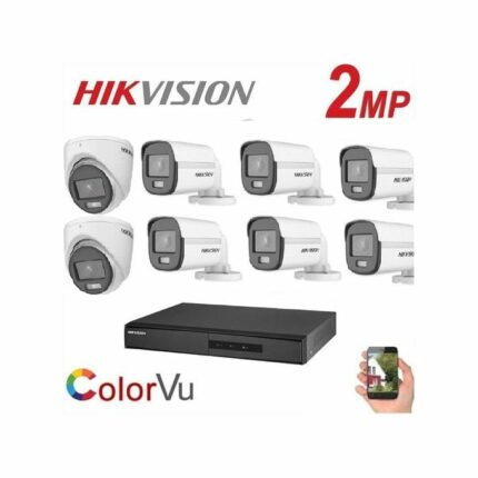 PACK 8 CAMERA DE SURVEILLANCE HIKVISION COLORVU